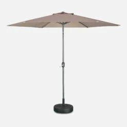 Parasol Rond 3m Couleur : Taupe -Mobilier de maison pu300bn f54e0f9e3e5f0b5a11003e86e31c5af0