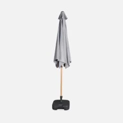 Parasol Rond 3m, Mât Effet Bois Couleur : Gris -Mobilier de maison pu300wdgy 8666ef634da79462898184aeda47aea9