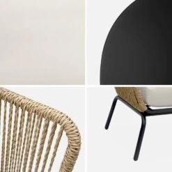 Salon De Jardin Bas, Résine Tressée Effet Rotin, 4 Places Couleur : Beige -Mobilier de maison raw4plbg 1ab1de548f65e483b7255a4d8b4cf0c1