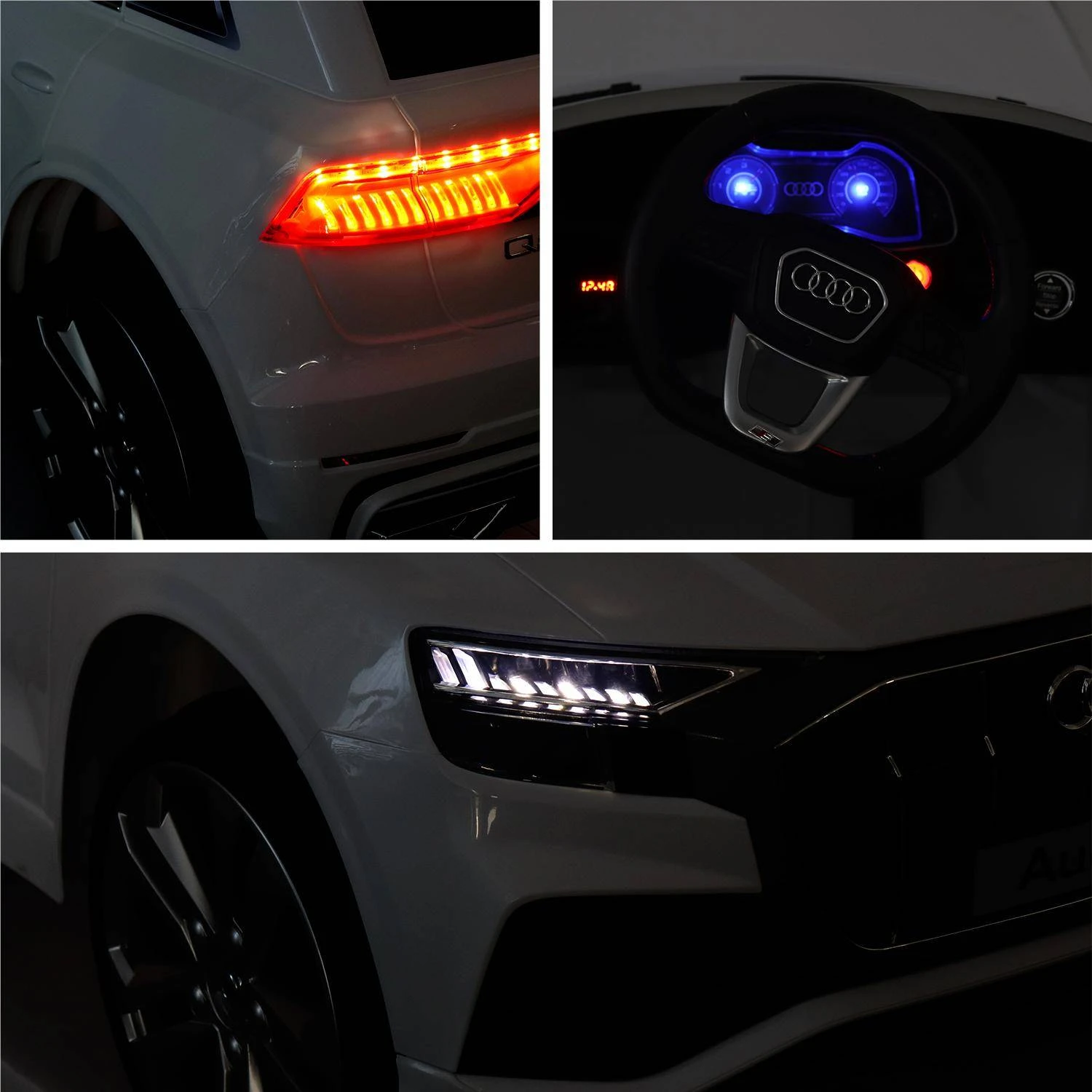 Voiture électrique Enfant Audi Q8 12V, 1 Place Couleur : Blanc 6 Voiture électrique Enfant Audi Q8 12V, 1 Place Couleur : Blanc – Image 6