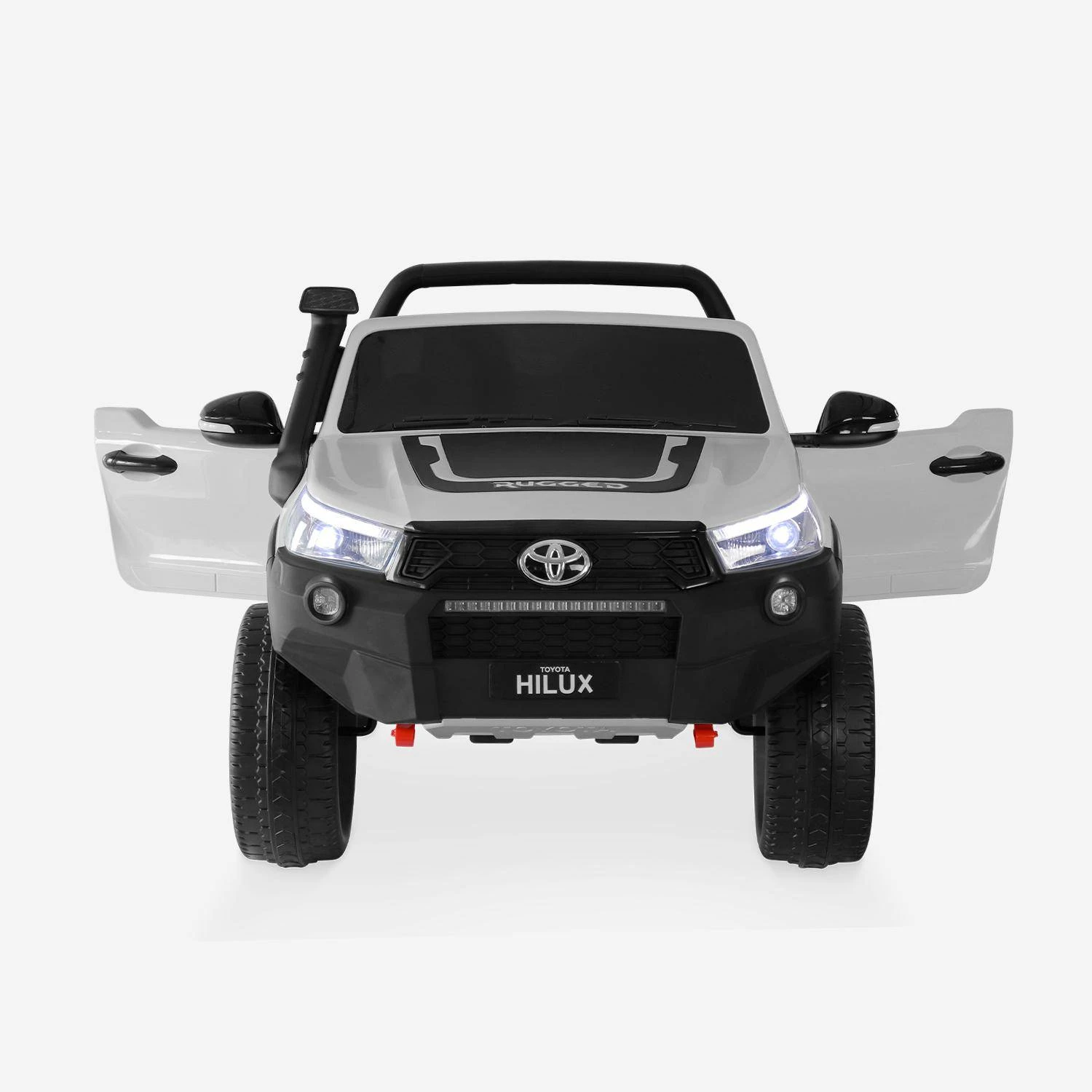Voiture électrique Enfant Toyota Hilux 12V, 2 Places Couleur : Blanc 4 Voiture électrique Enfant Toyota Hilux 12V, 2 Places Couleur : Blanc – Image 4