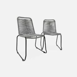 Chaise Jardin En Corde Empilable (lot De 2) Couleur : Gris Clair 9 Chaise Jardin En Corde Empilable (lot De 2) Couleur : Gris Clair -Mobilier de maison ropechrx2lgy 04e1e040eb83a847aae2e66671d9124a