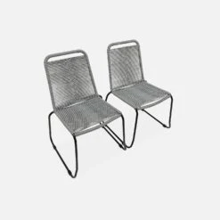 Chaise Jardin En Corde Empilable (lot De 2) Couleur : Gris Clair 10 Chaise Jardin En Corde Empilable (lot De 2) Couleur : Gris Clair -Mobilier de maison ropechrx2lgy e2a91797746cfbf5605b649d344b33aa