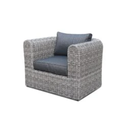 Salon De Jardin Résine Tressée Ronde 6 Places Couleur : Gris / Gris Chiné -Mobilier de maison rw3005gy e52f170955b5137f22ab1d4eafb40326