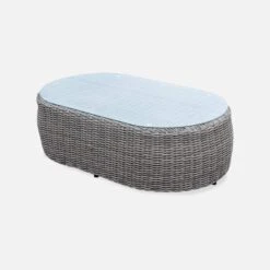 Salon De Jardin Résine Tressée 4 Places Couleur : Nuances De Gris / Gris Clair 8 Salon De Jardin Résine Tressée 4 Places Couleur : Nuances De Gris / Gris Clair -Mobilier de maison rw4rdgy e4d32ae82f338d4e6c5a595624280ae5