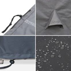 Table De Jardin Vasto 12 Et Sa Housse Couleur : Noir / Gris -Mobilier de maison salon de jardin 8 12 places vasto avec housse de protection coloris noir coussins gris table encastrable 249fe03647683a976449b94e00f9aba7