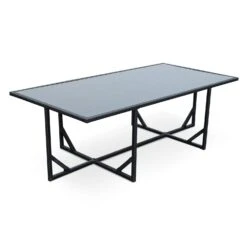 Table De Jardin Vasto 12 Et Sa Housse Couleur : Noir / Gris -Mobilier de maison salon de jardin 8 12 places vasto avec housse de protection coloris noir coussins gris table encastrable 34eecf41915d1559993740dc0ccbce53