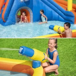 Aire De Jeux Gonflable Avec Toboggan Et Panier De Basket -Mobilier de maison spbwmwpsuper a5f71314870e261b055153a4c7988fc7