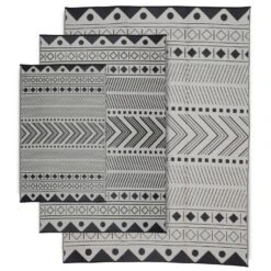 Tapis Extérieur Rectangulaire Motif Ethnique Noir/beige -Mobilier de maison tapis d exterieur 180x270cm bamako rectangulaire motif ethnique noir beige jacquard reversible indoor outdoor a3440e56ce54c5eb6bc9bc0b95792505