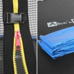 Trampoline 430cm Filet Protection Couleur : Bleu -Mobilier de maison tr430blue a1e607cf21095bf10c8ec8a59b5124a7