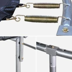 Trampoline 490cm Filet Protection Couleur : Gris -Mobilier de maison tr490grey 8d39cbac2cdbf435a10fe43cb6c86095