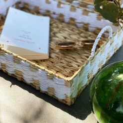 Plateau Avec Poignées Paille Tressée (lot De 2) 10 Plateau Avec Poignées Paille Tressée (lot De 2) -Mobilier de maison trayx2natwh d3eab99b4d80ed589b10b4c6ae0b476d