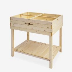 Carré Potager En Bois Sur Pieds 80 X 60cm -Mobilier de maison vgh80 c97c7b1fc41332b77bca9f2d075e423d