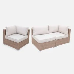 Salon De Jardin Résine Tressée 8 à 10 Places Couleur : Beige / Beige -Mobilier de maison w001natbg 775443ba7b8cc360992ddb8fda5b9b9f