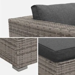 Salon De Jardin Résine Tressée 5 Places Couleur : Nuances De Gris / Gris 7 Salon De Jardin Résine Tressée 5 Places Couleur : Nuances De Gris / Gris -Mobilier de maison w007mixgy e27c0d59b573acc1e660c6a5d8ff0728