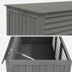Coffre De Rangement Bois 330L -Mobilier de maison wdbox130gy a2cc083492a60a7c416024a4167187fd