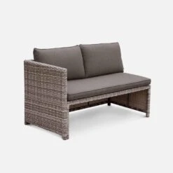 Salon De Jardin Résine Tressée 6 Places Couleur : Gris / Gris Taupe -Mobilier de maison wk100r5sofagy ee60d294223dfe13e50fe8d1be871e57