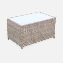 Salon De Jardin Résine Tressée 4 Places Couleur : Naturel / Beige 12 Salon De Jardin Résine Tressée 4 Places Couleur : Naturel / Beige -Mobilier de maison wk3101lqnatbg 3a3d067814af63a1b99e973e4587d713