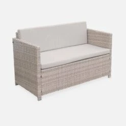 Salon De Jardin Résine Tressée 4 Places Couleur : Naturel / Beige 10 Salon De Jardin Résine Tressée 4 Places Couleur : Naturel / Beige -Mobilier de maison wk3101lqnatbg 94d5e322f04c0e0262ecdbcaf231bd84
