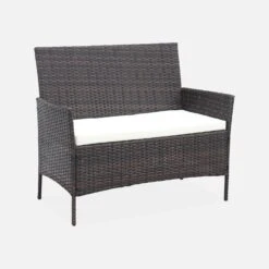 Salon De Jardin Résine Tressée 4 Places Couleur : Marron / Ecru 10 Salon De Jardin Résine Tressée 4 Places Couleur : Marron / Ecru -Mobilier de maison wk3109lqbn 626109ae9a38ca8ce585559cc06745f6