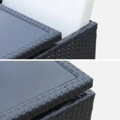 Table De Jardin Encastrable Résine Tressée 4 Chaises Couleur : Noir -Mobilier de maison wk4cubebk 2742aaad6e5be1073b3ad9c992742f05