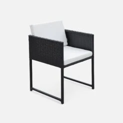 Table De Jardin Encastrable Résine Tressée 4 Chaises Couleur : Noir -Mobilier de maison wk4cubebk 63bd946910b6d0ab75c600719a0b7eac