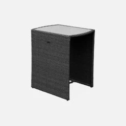 Table De Jardin Encastable Résine Tressée, 2 Chaises Couleur : Noir / Ecru 9 Table De Jardin Encastable Résine Tressée, 2 Chaises Couleur : Noir / Ecru -Mobilier de maison wk64o2bk 58c97e5855872f8675104742d1ec8da3