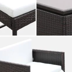 Table De Jardin Encastrable Résine Tressée 8 Chaises, 4 Poufs Couleur : Marron / Ecru 11 Table De Jardin Encastrable Résine Tressée 8 Chaises, 4 Poufs Couleur : Marron / Ecru -Mobilier de maison wk8cubepfbn f552d711d31bac730314391c6db0dcf8