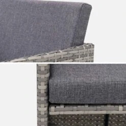 Table De Jardin Encastrable Résine Tressée, 8 Fauteuils Couleur : Nuances De Gris / Gris Chiné -Mobilier de maison wkdgcube8mxgy f89e29acd601d739198280bd065a6a8e