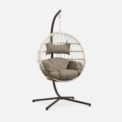 Fauteuil Suspendu Rond En Corde -Mobilier de maison wkeggkgbgbn c57d6752601fb8b1ae1ae82242f541bb