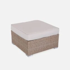 Fauteuil De Jardin + Repose Pieds, Résine Tressée Couleur : Beige / Beige 6 Fauteuil De Jardin + Repose Pieds, Résine Tressée Couleur : Beige / Beige -Mobilier de maison wksofanatbg 8d2673824d7dd75f90f2155cd7d708f2