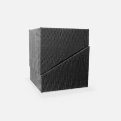 Salon De Jardin Triangle Résine Tressée 2 Places Couleur : Noir / Ecru -Mobilier de maison wktrianglebk c813810b8c920cd1f6780353d1a40779