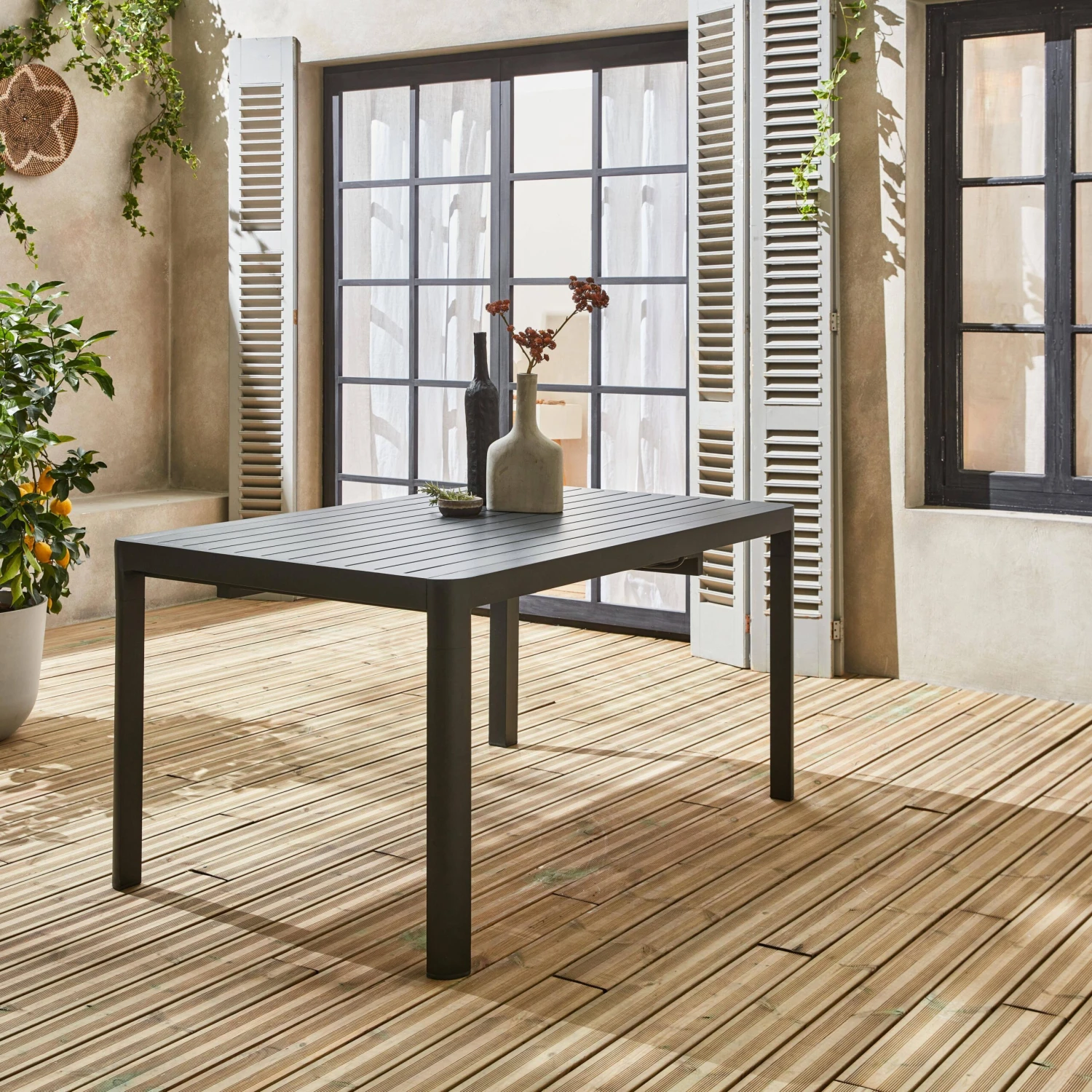 Table De Jardin Extensible Aluminium, 6 à 8 Places 3 Table De Jardin Extensible Aluminium, 6 à 8 Places – Image 3