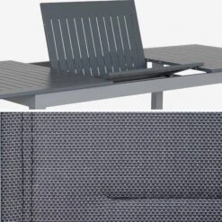 Table De Jardin Extensible Aluminium, 8 Chaises Couleur : Gris / Gris Foncé -Mobilier de maison xtsaf245r8at d60edadfbaff0b2e30b72afad518e2ad
